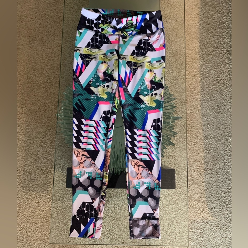 Reebok Multicolor Geometric & Floral Print Leggings